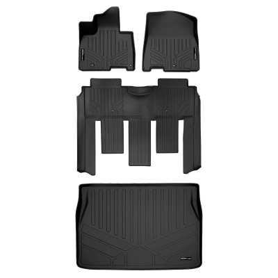 SMARTLINER - SMARTLINER SA0556/B0730/D0556 Front/Rear BLACK Floor Liners for Kia Carnival