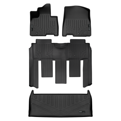 SMARTLINER - SMARTLINER SA0556/B0730/E0556 Front/Rear BLACK Floor Liners for Kia Carnival