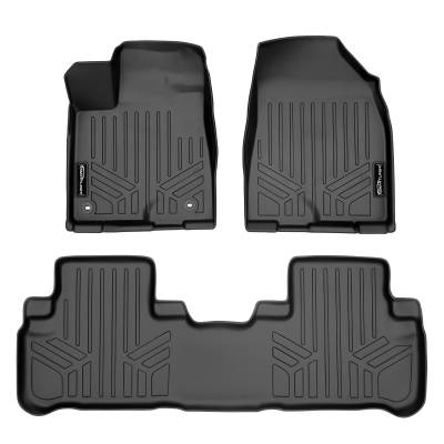 SMARTLINER - SMARTLINER SA0152/B0152 Front/Rear BLACK Floor Liners for Toyota Highlander