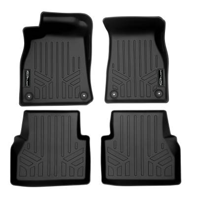 SMARTLINER - SMARTLINER SA0557/B0557 Front/Rear BLACK Floor Liners for Audi A6/A7