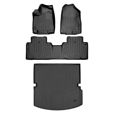 SMARTLINER - Smartliner SA0158/B0158/D0158 Front/Rear BlackFloor Liners for Acura MDX