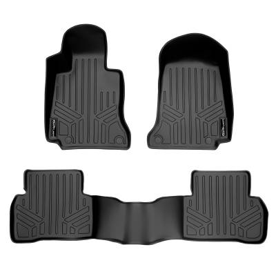 SMARTLINER - SMARTLINER SA0165/B0165 Front/Rear BLACK Floor Liners for Mercedes C-Class