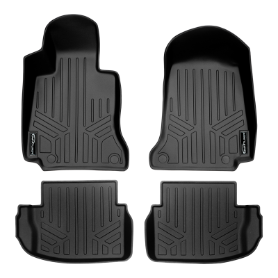 SMARTLINER - SMARTLINER SA0165/B0713 Front/Rear BLACK Floor Liners for Mercedes C-Class