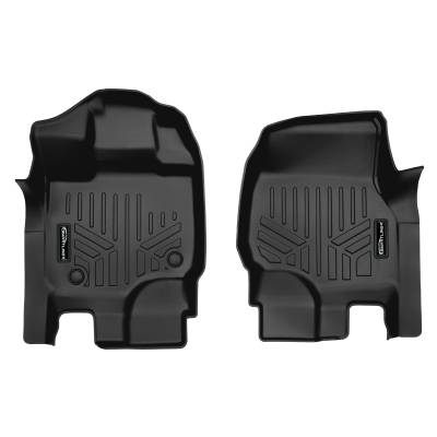 SMARTLINER - SMARTLINER SA0167 Front Black Floor Liners for Ford F150 Ext/Crew