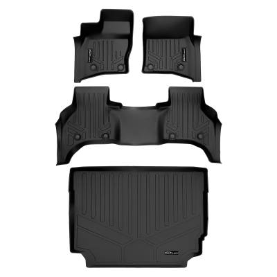 SMARTLINER - SMARTLINER Front/Rear Floor Liners w/Cargo Liner Black Land Rover Defender 110