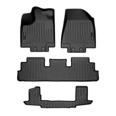 SMARTLINER - SMARTLINER SA0567/B0567/C0567 Front/Rear Black Floor Liners for Pathfinder/QX60