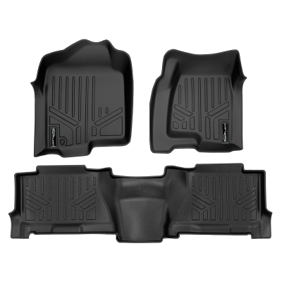SMARTLINER - SMARTLINER SA0178/B0178 Front/Rear BLACK Floor Liners GM Truck/SUV