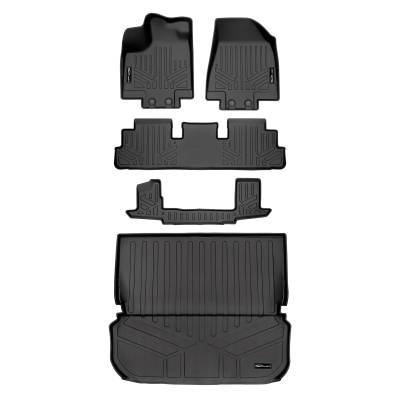 SMARTLINER - SMARTLINER SA0567/B0567/C0567/D0579 F/R Floor Liners w/Cargo Liner Blk for QX60