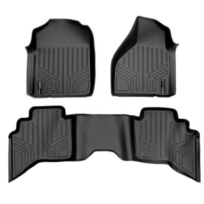SMARTLINER - Smartliner SA0182/B0182 Front/Rear BlackFloor Liners for RAM Quad
