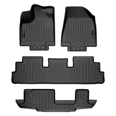 SMARTLINER - SMARTLINER SA0567/B0567/C0579 Front/Rear Black Floor Liners for Pathfinder/QX60
