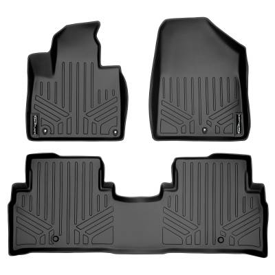 SMARTLINER - SMARTLINER SA0191/B0191 Front/Rear BLACK Floor Liners for Kia Sorento