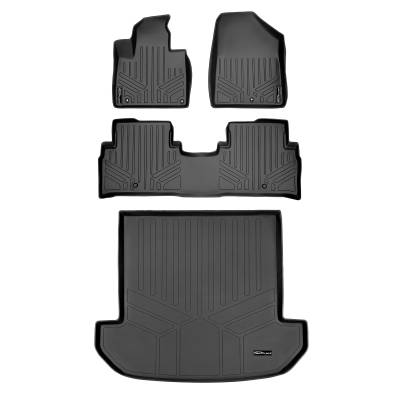 SMARTLINER - SMARTLINER SA0191/B0191/D0191 Front/Rear BLACK Floor Liners for Kia Sorento