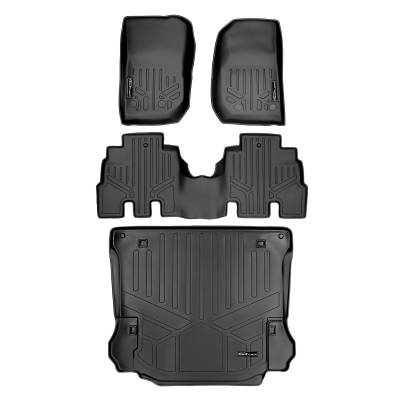 SMARTLINER - SMARTLINER SA0194/B0194/D0139 Front/Rear BLACK Floor Liners for Wrangler JK 4DR