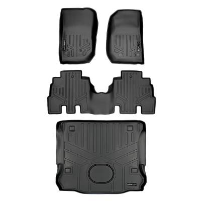 SMARTLINER - SMARTLINER SA0194/B0194/D0194 Front/Rear BLACK Floor Liners for Wrangler JK 4DR