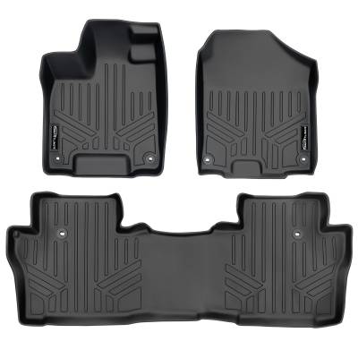 SMARTLINER - SMARTLINER SA0200/B0200 Front/Rear BLACK Floor Liners Honda Pilot