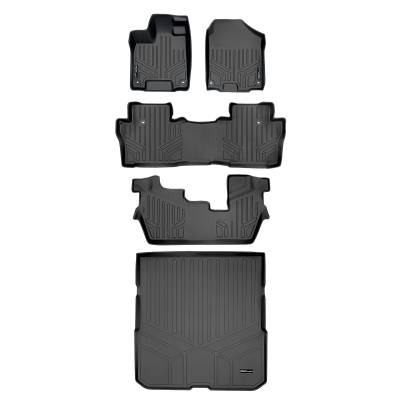SMARTLINER - SMARTLINER SA0200/B0200/C0200/D0200 Front/Rear BLACK Floor Liners Honda Pilot