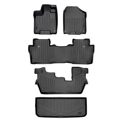 SMARTLINER - SMARTLINER SA0200/B0200/C0200/E0219 Front/Rear BLACK Floor Liners Honda Pilot