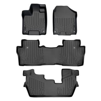 SMARTLINER - SMARTLINER SA0200/B0200/C0200 Front/Rear BLACK Floor Liners Honda Pilot
