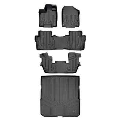 SMARTLINER - SMARTLINER SA0200/B0200/C0219/D0200 Front/Rear BLACK Floor Liners Honda Pilot