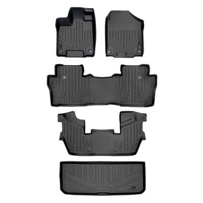 SMARTLINER - SMARTLINER SA0200/B0200/C0219/E0219 Front/Rear BLACK Floor Liners Honda Pilot