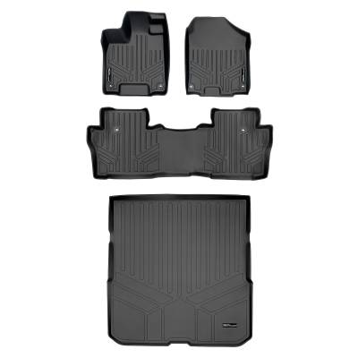 SMARTLINER - SMARTLINER SA0200/B0200/D0200 Front/Rear BLACK Floor Liners Honda Pilot
