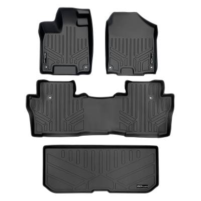 SMARTLINER - SMARTLINER SA0200/B0200/E0200 Front/Rear BLACK Floor Liners Honda Pilot