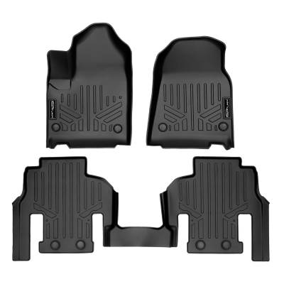SMARTLINER - SMARTLINER SA0573/B0573 Front/Rear BLACK Floor Liners for Jeep Wagoneer/L