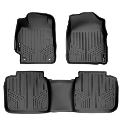 SMARTLINER - SMARTLINER SA0204/B0102 Front/Rear BLACK Floor Liners for Toyota Camry