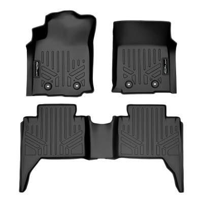 SMARTLINER - SMARTLINER SA0211/B0207 Front/Rear BLACK Floor Liners for Toyota Tacoma Double