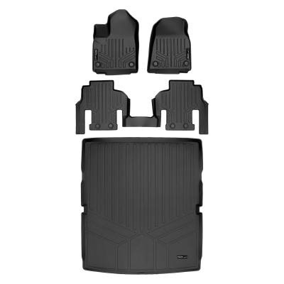 SMARTLINER - SMARTLINER SA0573/B0573/D0573 Front/Rear BLACK Floor Liners for Jeep Wagoneer