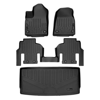 SMARTLINER - SMARTLINER SA0573/B0573/E0573 Front/Rear BLACK Floor Liners for Jeep Wagoneer