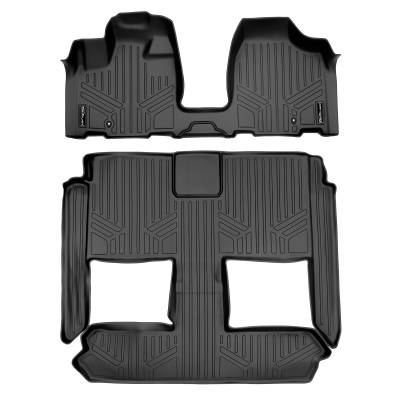 SMARTLINER - SMARTLINER SA0213/B0046 Front/Rear BLACK Floor Liners for Grand Caravan/T&C