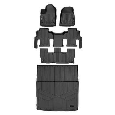 SMARTLINER - SMARTLINER Front/Rear Floor Liners w/Cargo Liner Black for Jeep Grand Wagoneer