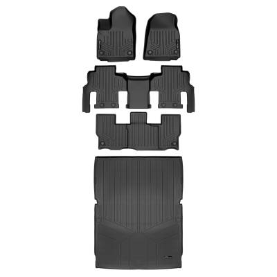 SMARTLINER - SMARTLINER Front/Rear Floor Liners w/Cargo Black for Wagoneer L/Gr. Wagoneer L