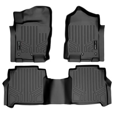 SMARTLINER - SMARTLINER SA0216/B0216 Front/Rear BLACK Floor Liners for Nissan Titan/XD Crew