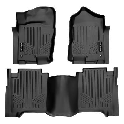 SMARTLINER - SMARTLINER SA0216/B0639 Front/Rear BLACK Floor Liners for Nissan Titan/XD Ext