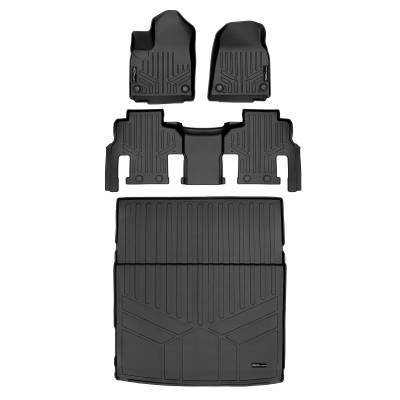 SMARTLINER - SMARTLINER Front/Rear Floor Liners w/Cargo Black for Wagoneer/Grand Wagoneer