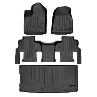 SMARTLINER - SMARTLINER SA0573/B0577/E0580 Front/Rear BLACK Floor Liners for Grand Wagoneer