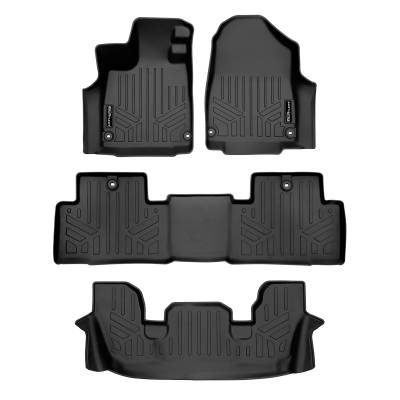 SMARTLINER - Smartliner SA0581/B0581/C0581 Front/Rear BlackFloor Liners for Acura MDX