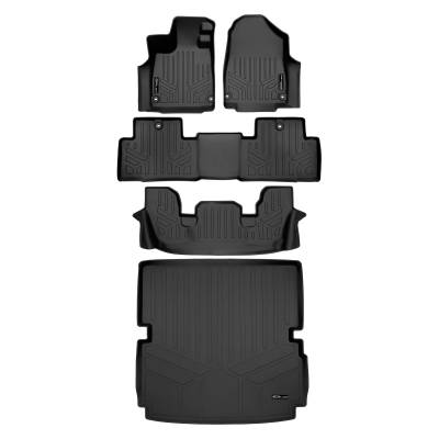 SMARTLINER - Smartliner SA0581/B0581/C0581/D0581 Front/Rear BlackFloor Liners for Acura MDX