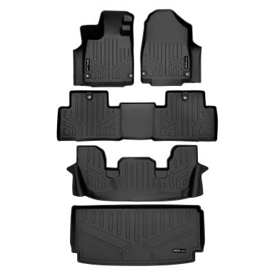 SMARTLINER - Smartliner SA0581/B0581/C0581/E0581 Front/Rear BlackFloor Liners for Acura MDX