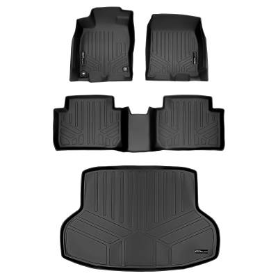 SMARTLINER - SMARTLINER SA0224/B0224/D0224 Front/Rear BLACK Floor Liners Honda Civic Sedan