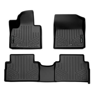 SMARTLINER - SMARTLINER SA0585/B0585 Front/Rear BLACK Floor Liners for Santa Fe Hybrid