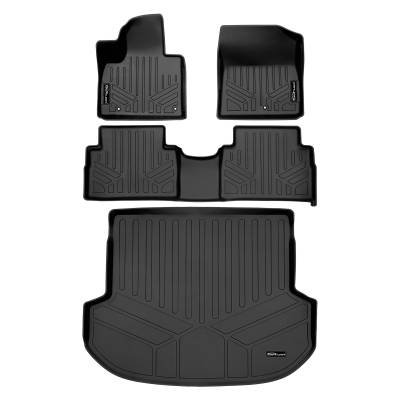 SMARTLINER - SMARTLINER SA0585/B0585/D0550 Front/Rear BLACK Floor Liners for Santa Fe Hybrid
