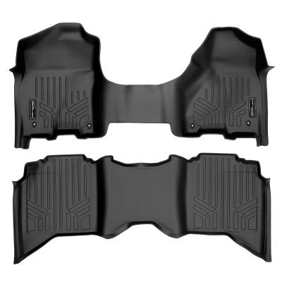 SMARTLINER - SMARTLINER SA0231/B0047 Front/Rear BLACK Floor Liners for RAM Crew/Mega