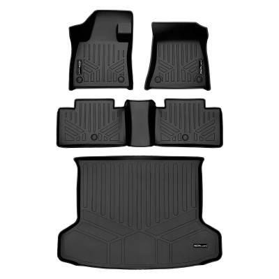 SMARTLINER - SMARTLINER Front/Rear Floor Liners w/Cargo Liner Black for Infiniti QX50/QX55