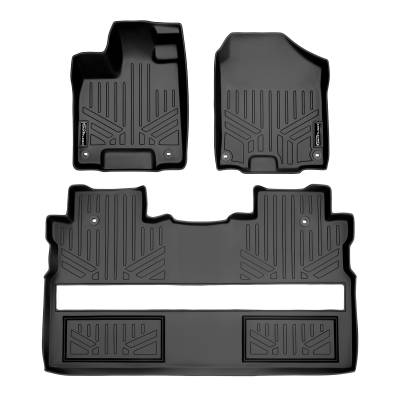 SMARTLINER - SMARTLINER SA0240/B0240 Front/Rear BLACK Floor Liners Honda Ridgeline