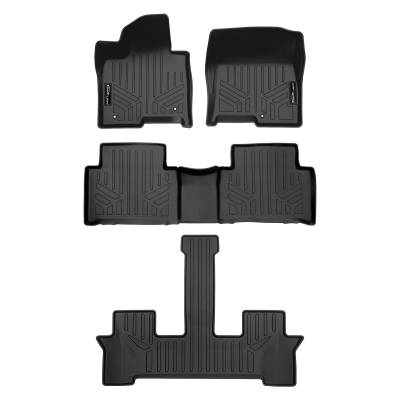 SMARTLINER - SMARTLINER SA0608/B0608/C0548 Front/Rear BLACK Floor Liners for Kia Sorento