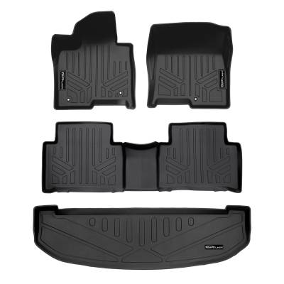 SMARTLINER - SMARTLINER SA0608/B0608/E0547 Front/Rear BLACK Floor Liners for Kia Sorento