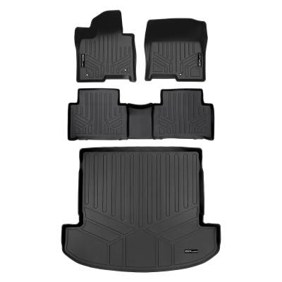 SMARTLINER - SMARTLINER SA0608/B0608/D0547 Front/Rear BLACK Floor Liners for Kia Sorento